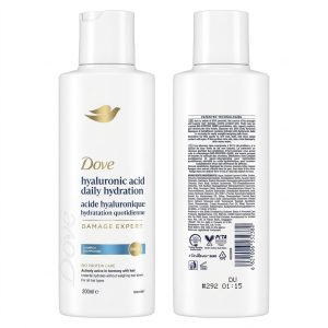 New Dove Hyaluronic Acid 2 in 1 Daily Hydration Shampoo 200ml
