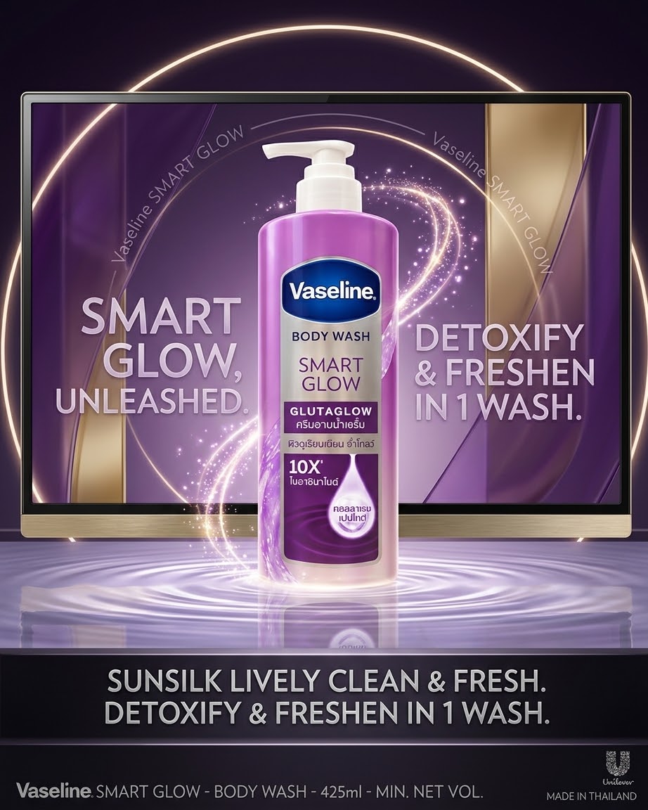 Vaseline Glutaglow Smooth Glow Body Wash, 425ml