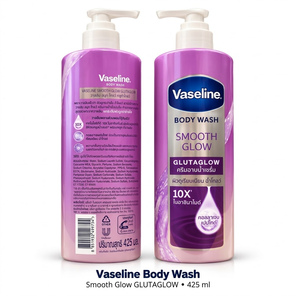 Vaseline Glutaglow Smooth Glow Body Wash, 425ml