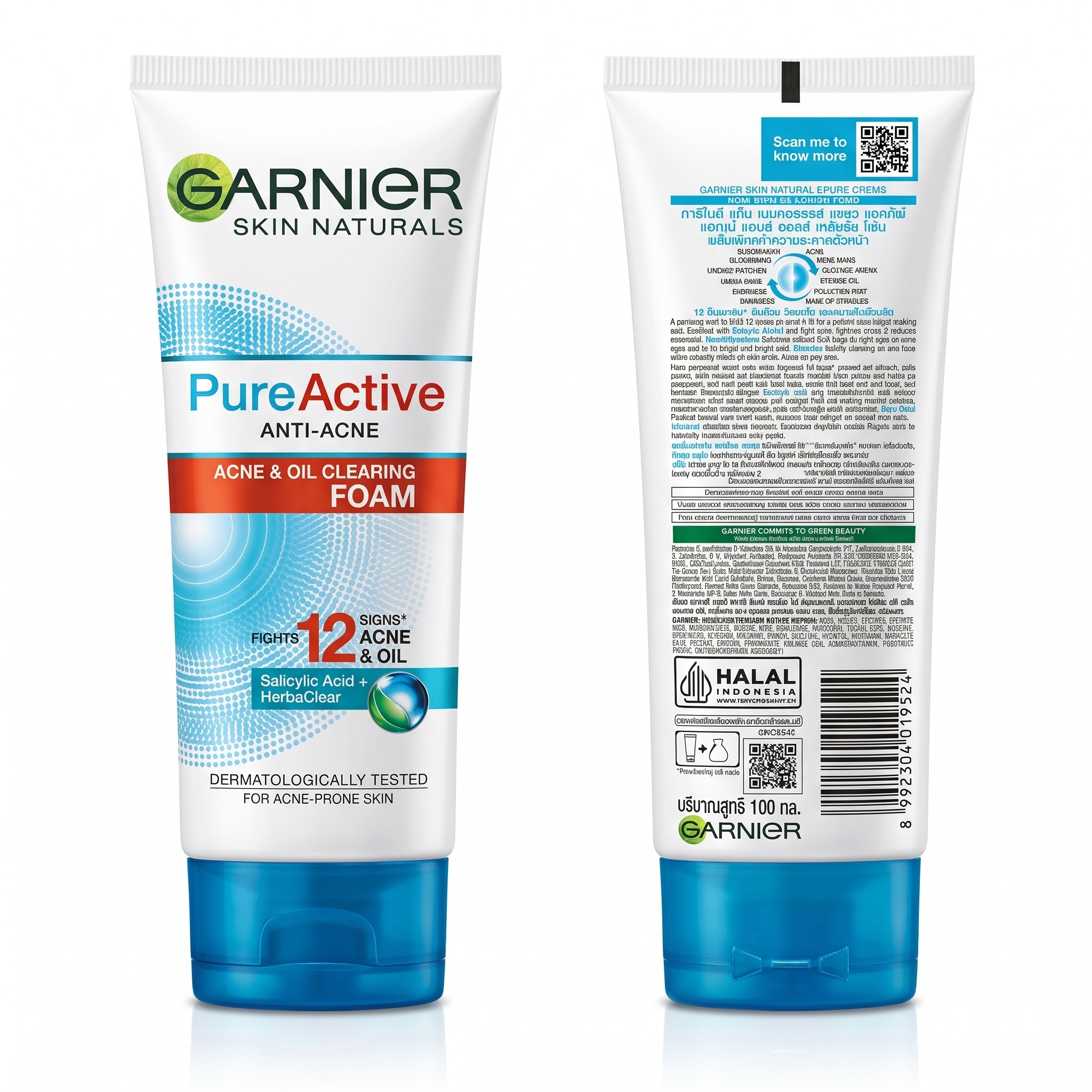 Garnier Pure Active Anti Acne White Foam 100ml