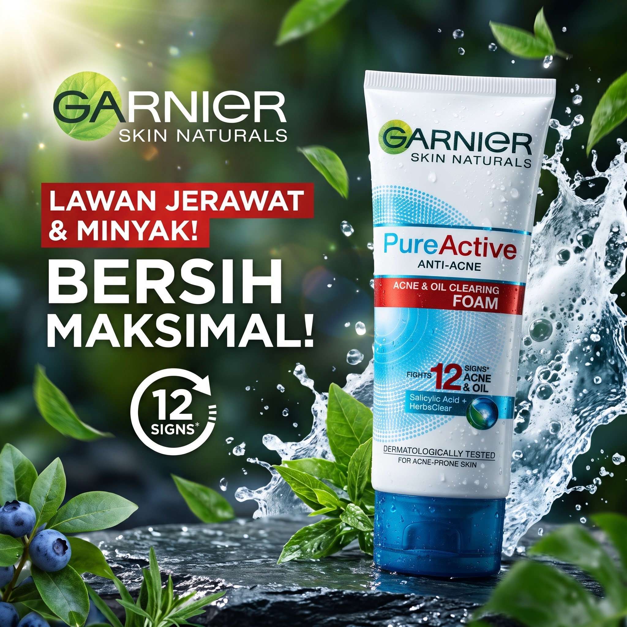 Garnier Pure Active Anti Acne White Foam 100ml