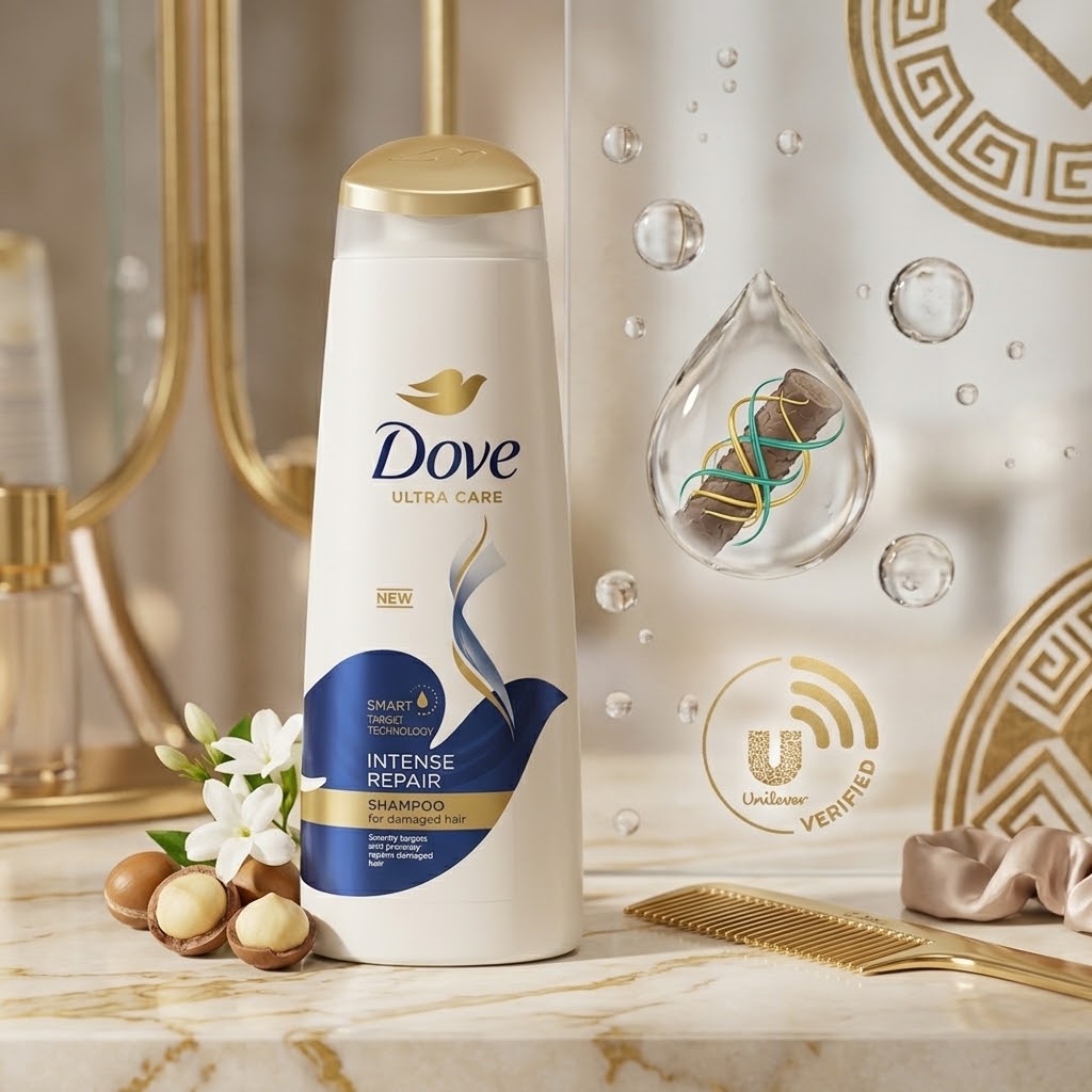 New Dove Intense Repair Shampoo For Damaged Hair 330 ml