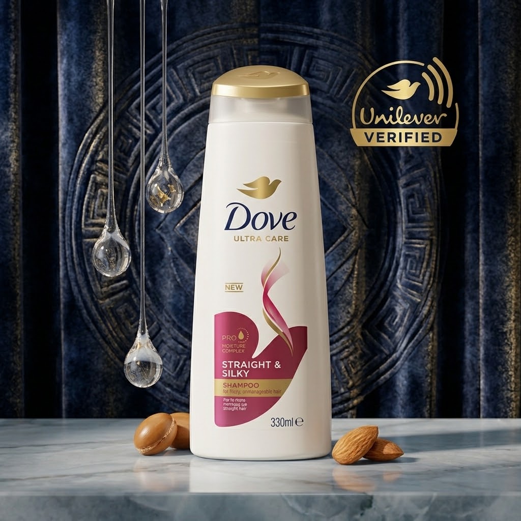 New Dove Straight & Silky shampoo 330ml