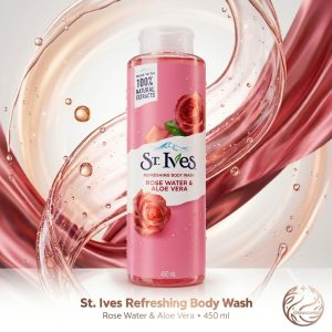 ST IVES Refreshing Rose Water & Aloe Vera Body Wash 450ml